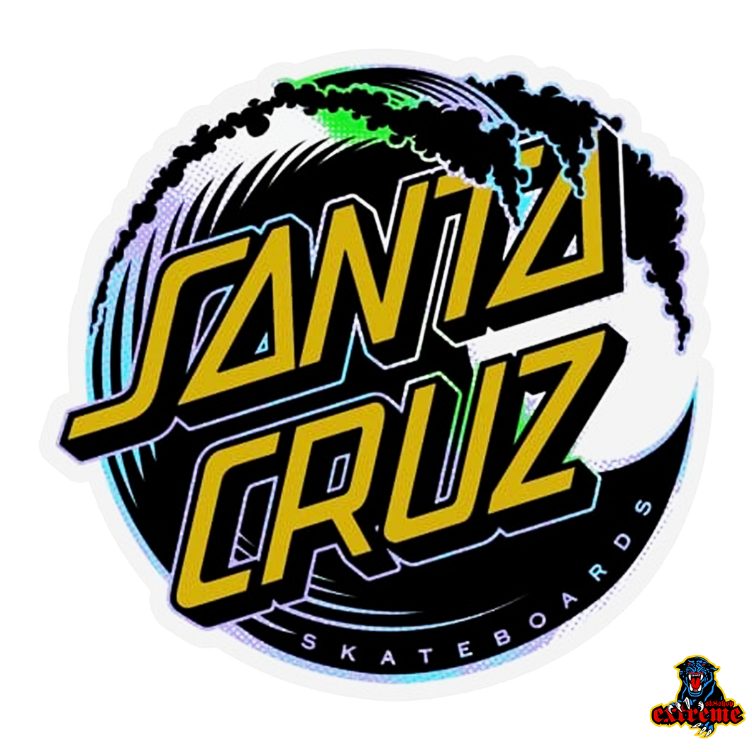SANTA CRUZ STICKER Holo Wave Dot