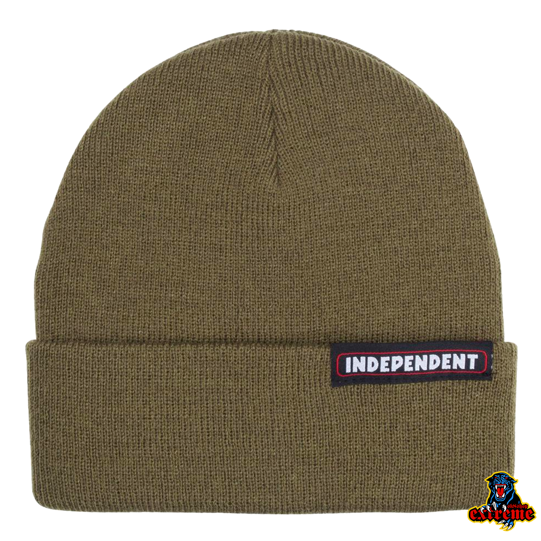 INDEPENDENT BEANIE Bar Olive O/S Adult
