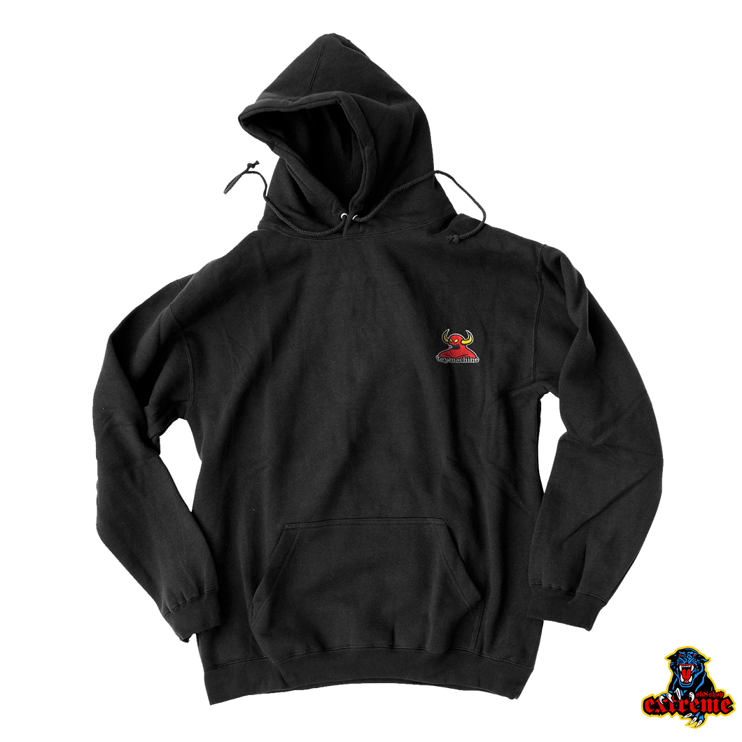 TOY MACHINE HOODIE MONSTER EMBROIDERED Black