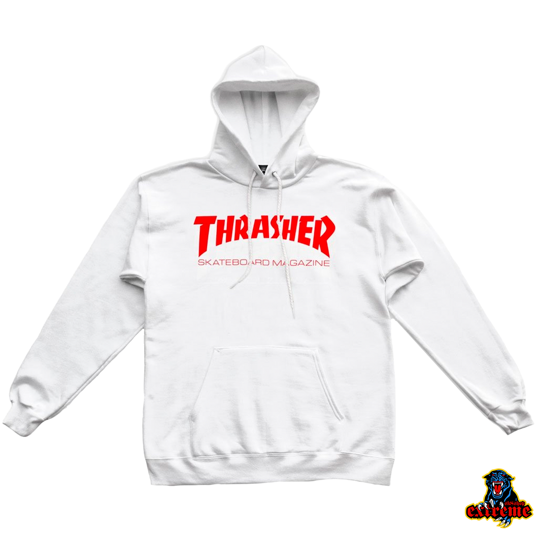 THRASHER HOODIE Skate Mag White/ Red