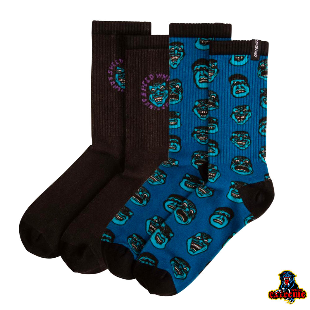 SANTA CRUZ Sock SW Faces  (2 Pack) Multi O/S