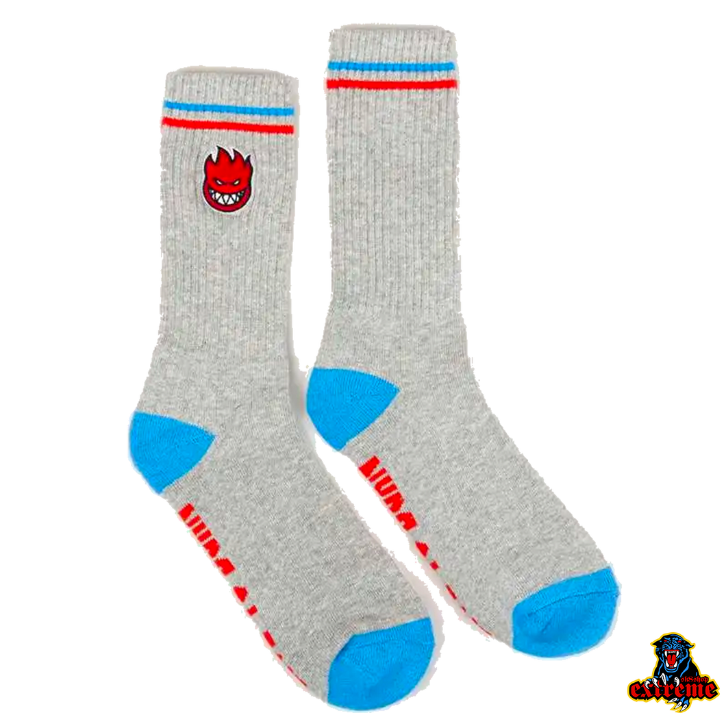 SPITFIRE SOCK Bighead Fill Emb Htr/ Blu/ Red