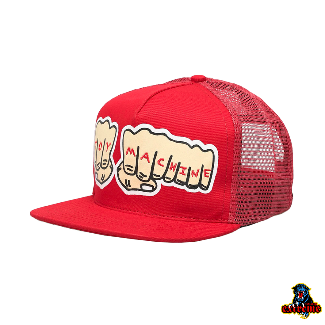 TOY MACHINE CAP Fists Mesh Red