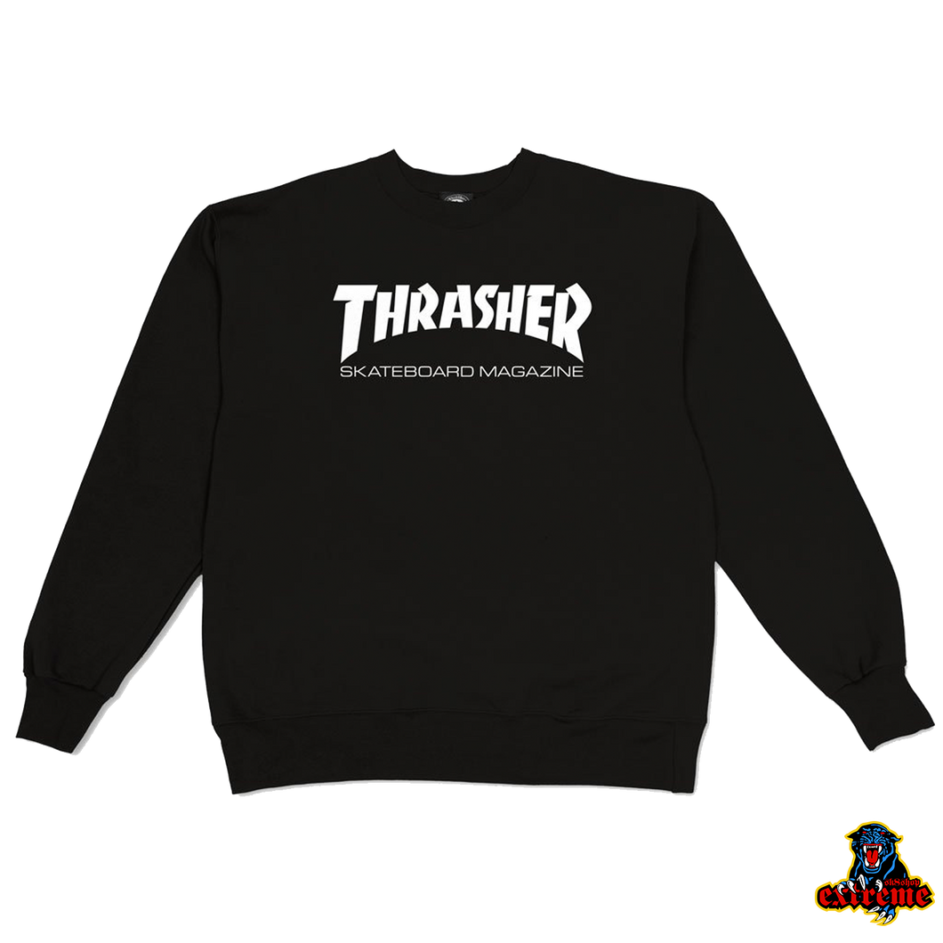 THRASHER CREWNECK Skate Mag Black