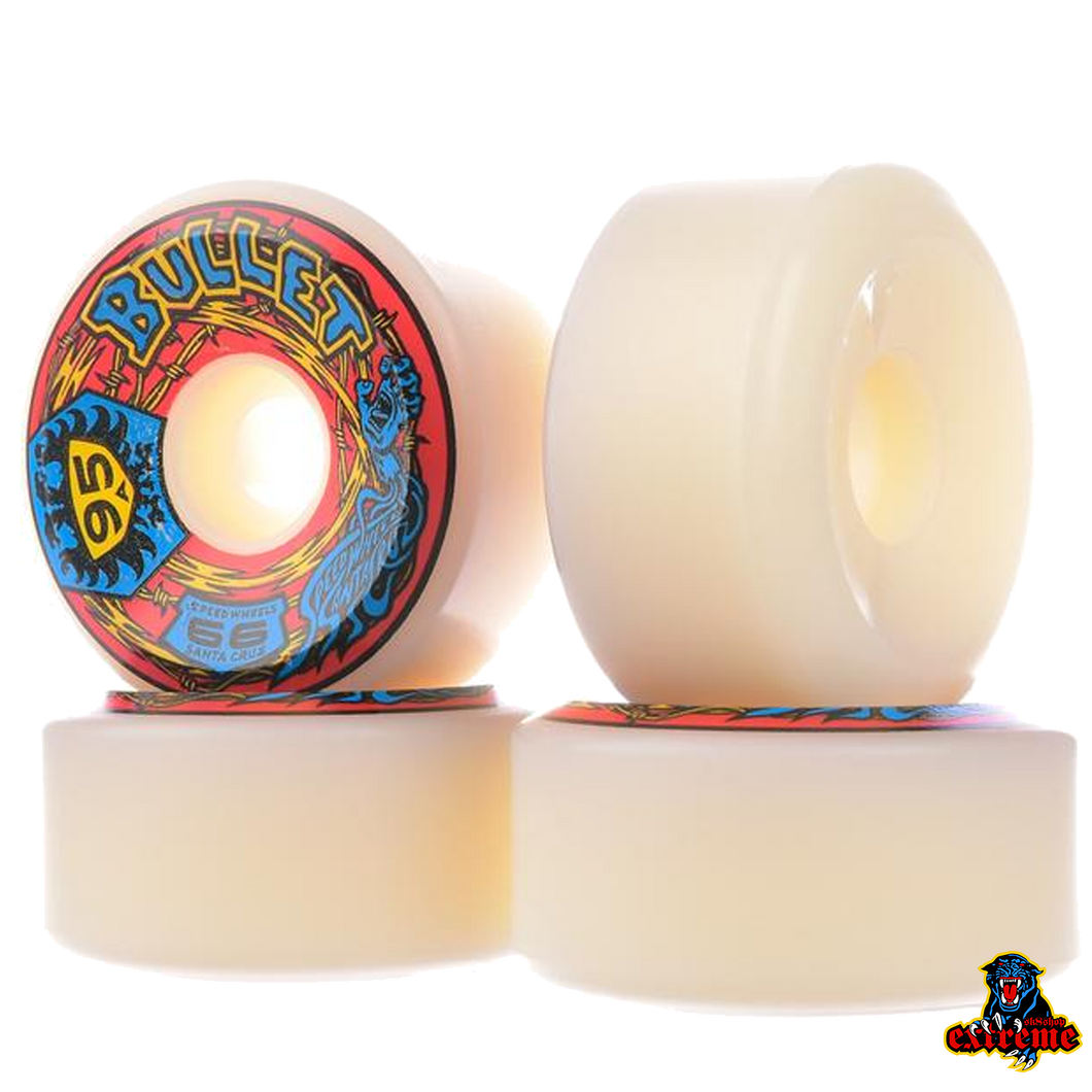 SANTA CRUZ  OJ WHEELS BULLET 66 SPEEDWHEELS REISSUE 95a White 66 mm