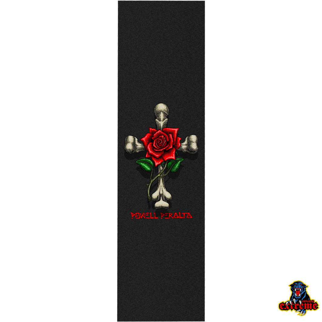 POWELL  PERALTA GRIPTAPE Rose Cross Black