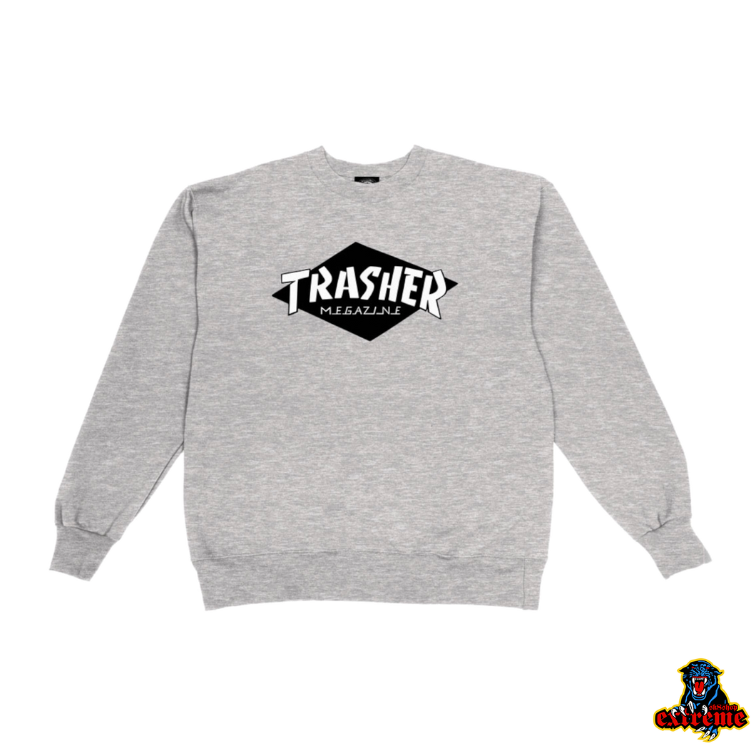 THRASHER/ TRASHER CREWNECK  V2 Light Steel