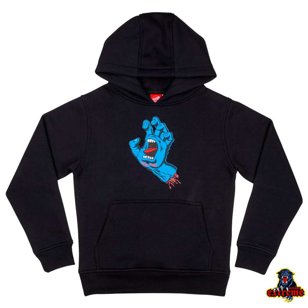 SANTA CRUZ HOOD YOUTH Screaming Hand Black