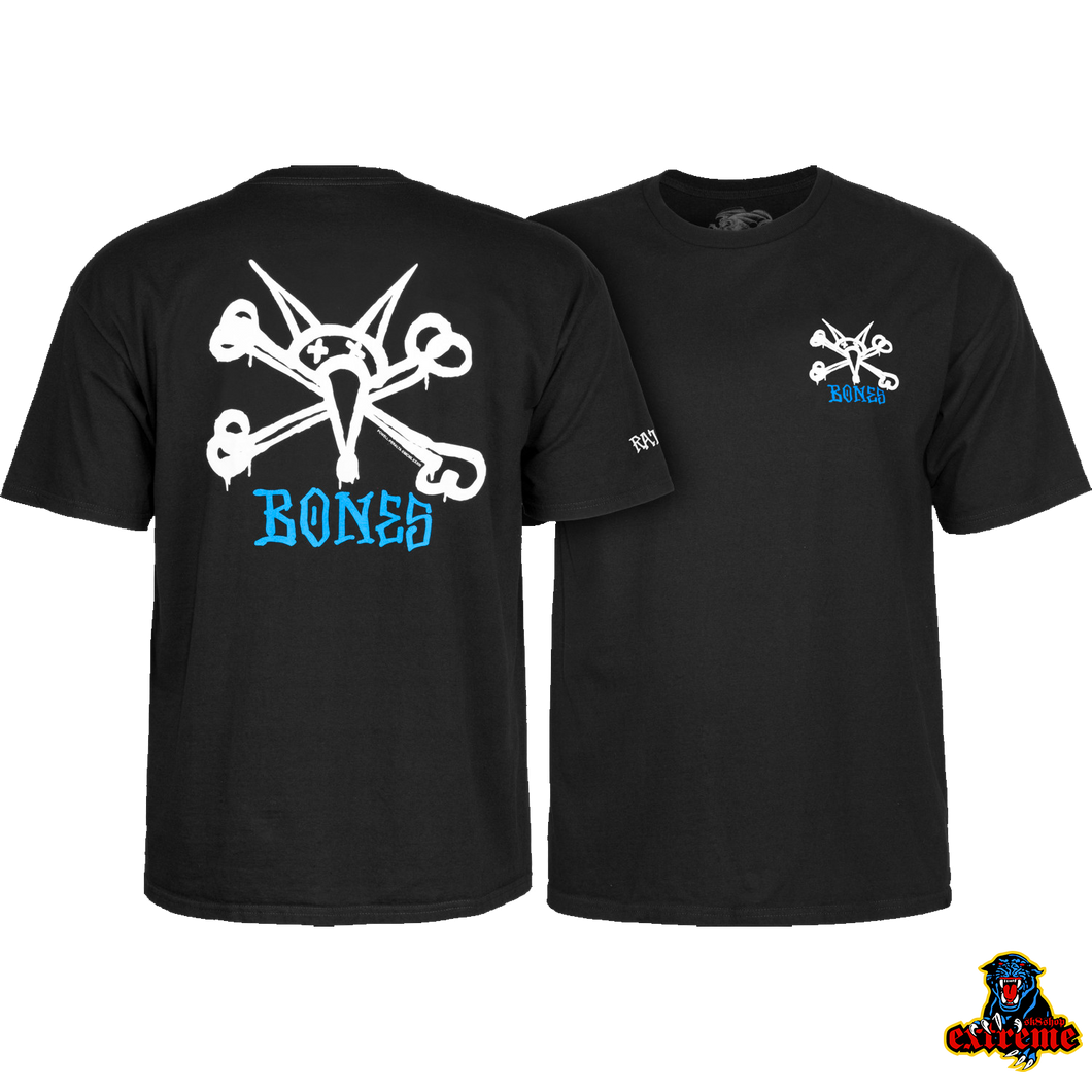 POWELL PERALTA T-SHIRT YOUTH Rat Bones Light Black