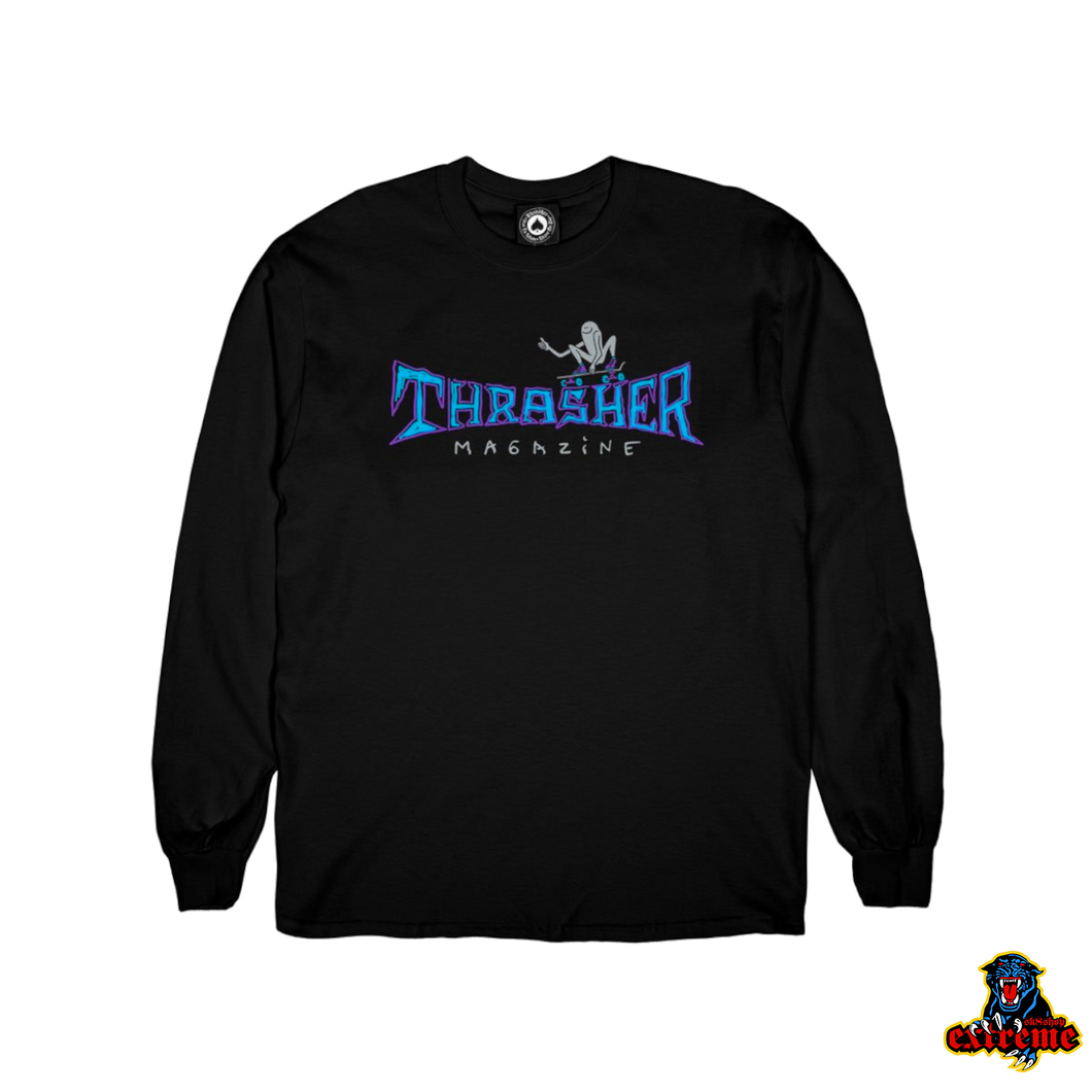 THRASHER LONGSLEEVE T-SHIRT GONZ THUMBS UP Black