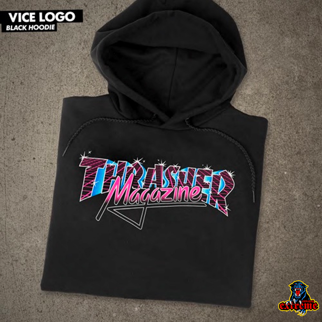 THRASHER HOODIE VICE LOGO Black