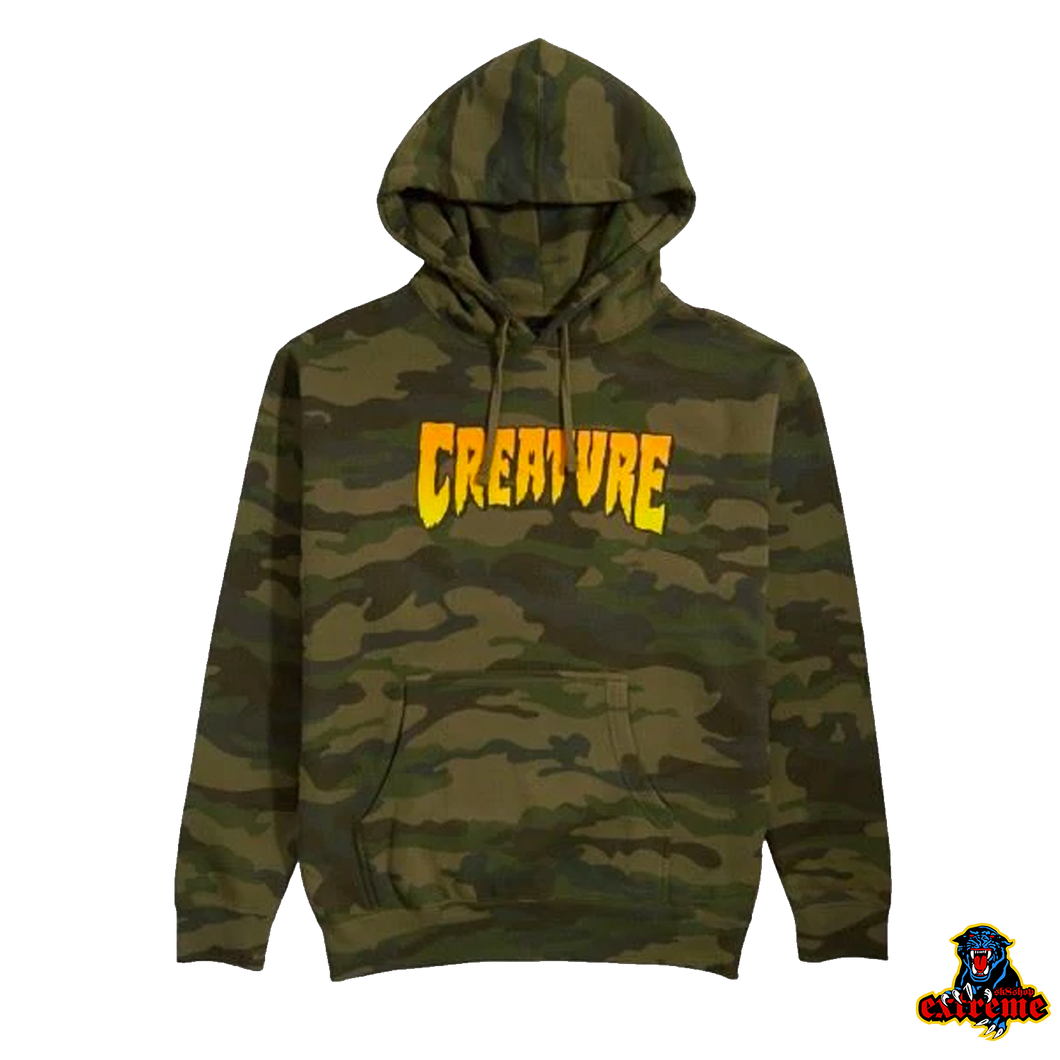 CREATURE HOODIE CREATURE LOGO Heavyweight Forest-Camo