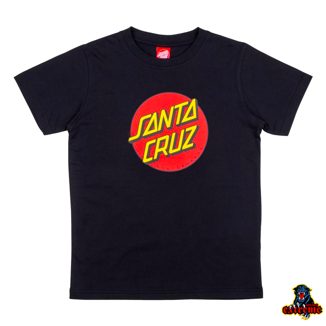 SANTA CRUZ YOUTH T-Shirt Classic Dot Black