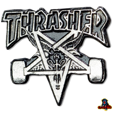 Load image into Gallery viewer, THRASHER SKATEGOAT LAPEL Pin
