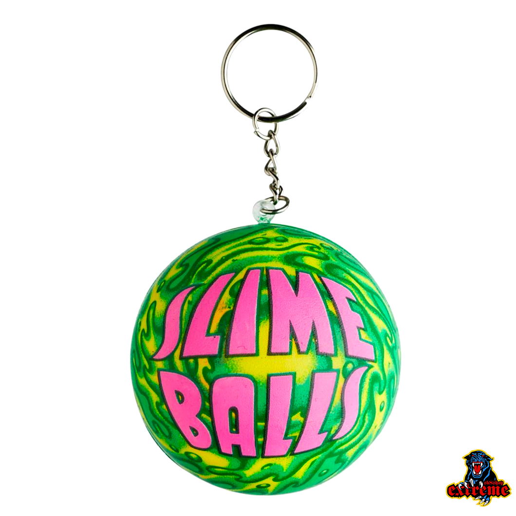 SANTA CRUZ Slime Balls Squishy Keychain Green