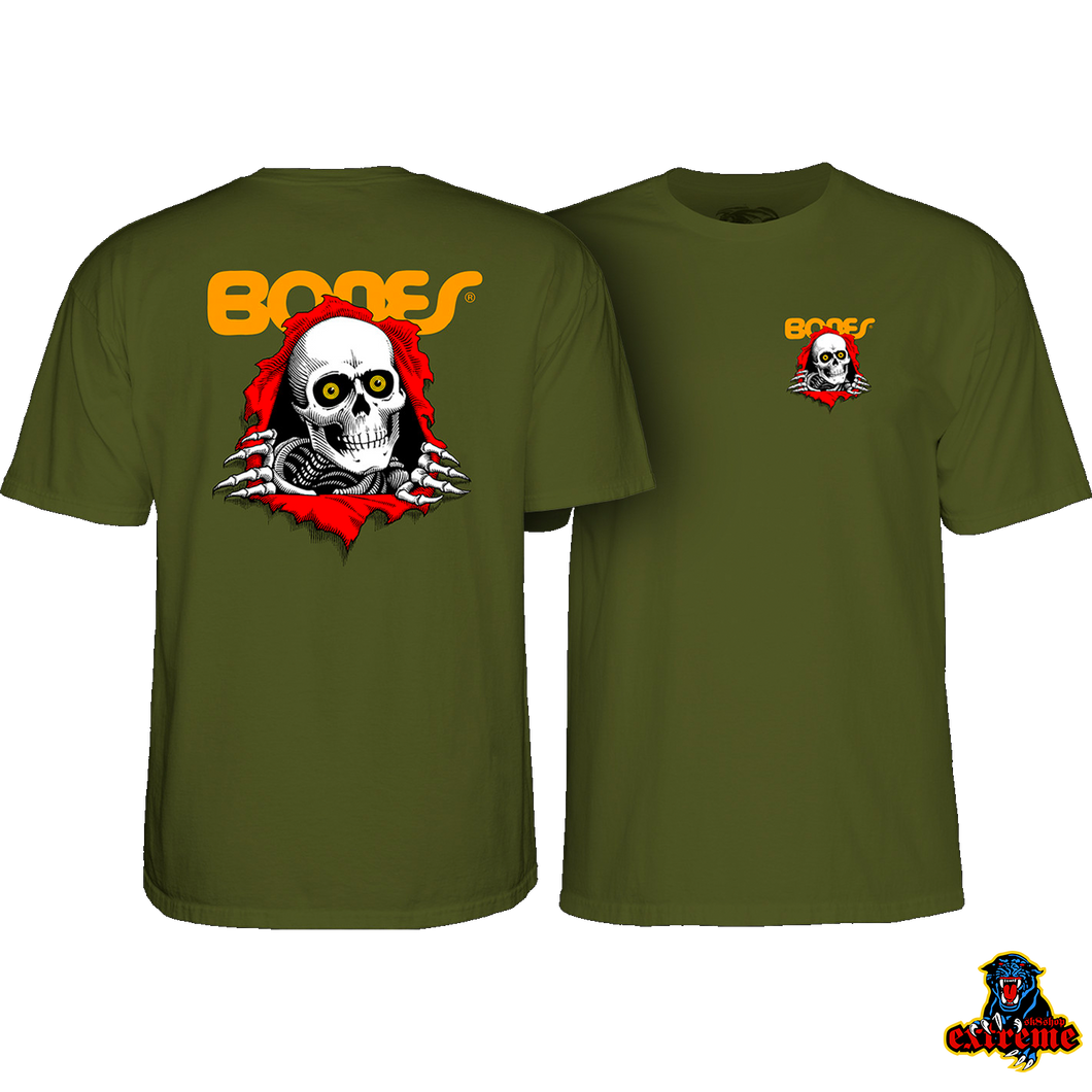 POWELL PERALTA T-SHIRT YOUTH RIPPER Military Green