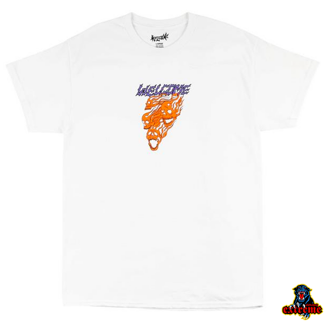 WELCOME T-SHIRT Flames White