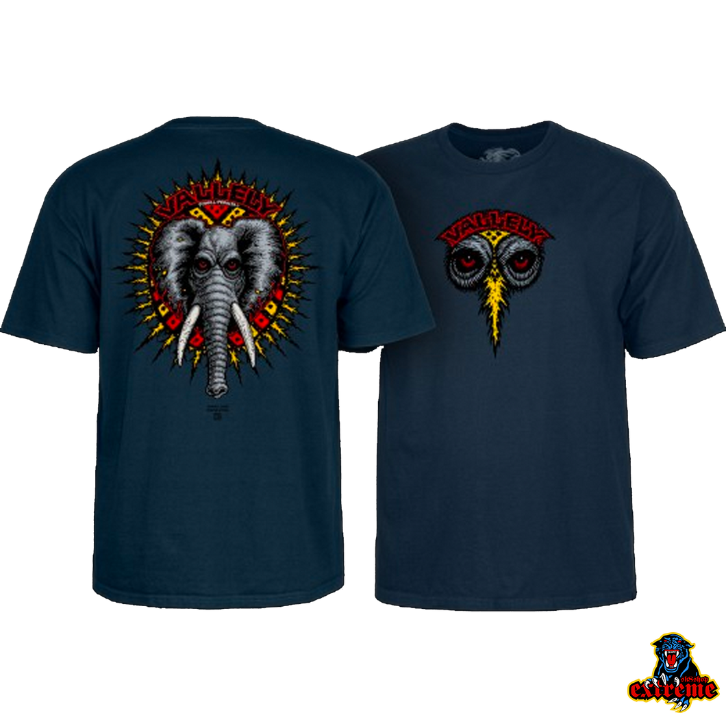 POWELL PERALTA T-SHIRT MIKE VALLELY ELEPHANT Navy