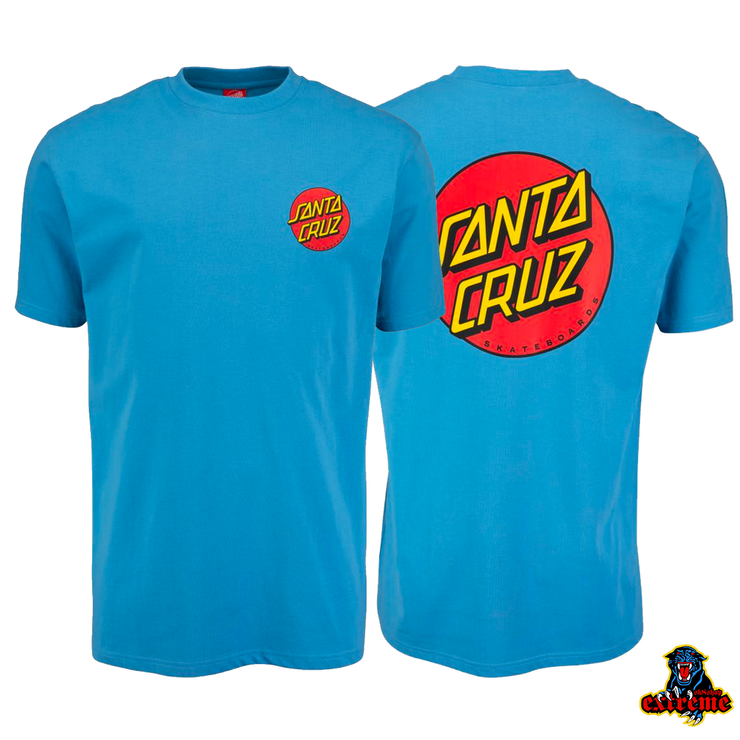 SANTA CRUZ T-Shirt Classic Dot Chest Cool Blue