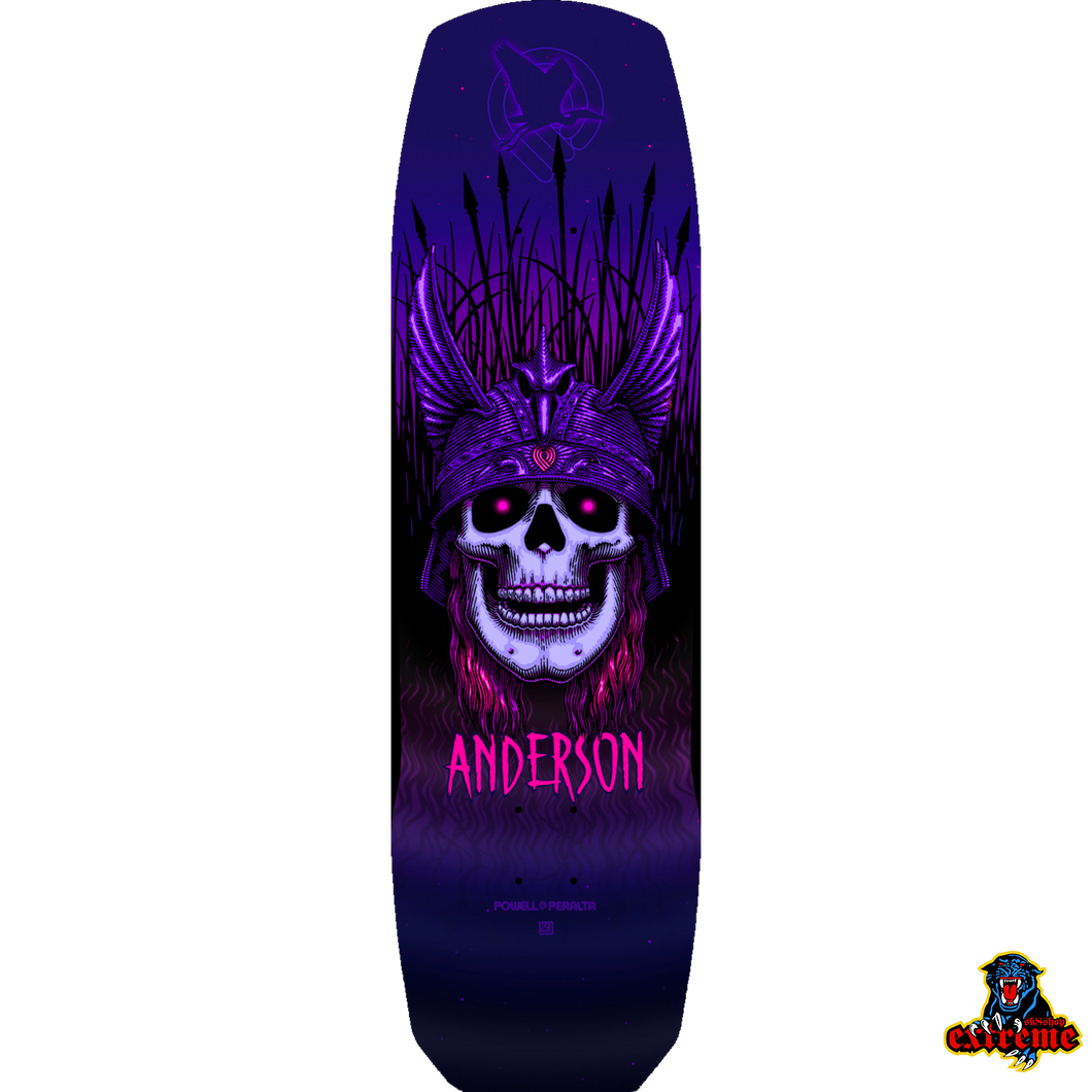 POWELL PERALTA DECK Andy Anderson Heron Skull Purple