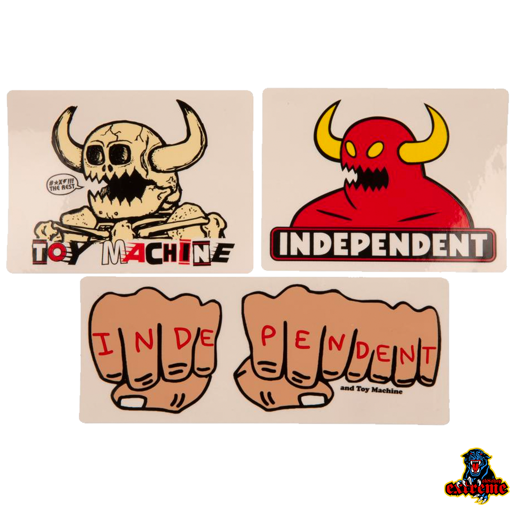 INDEPENDENT X TOY MACHINE Sticker Pack Multi
