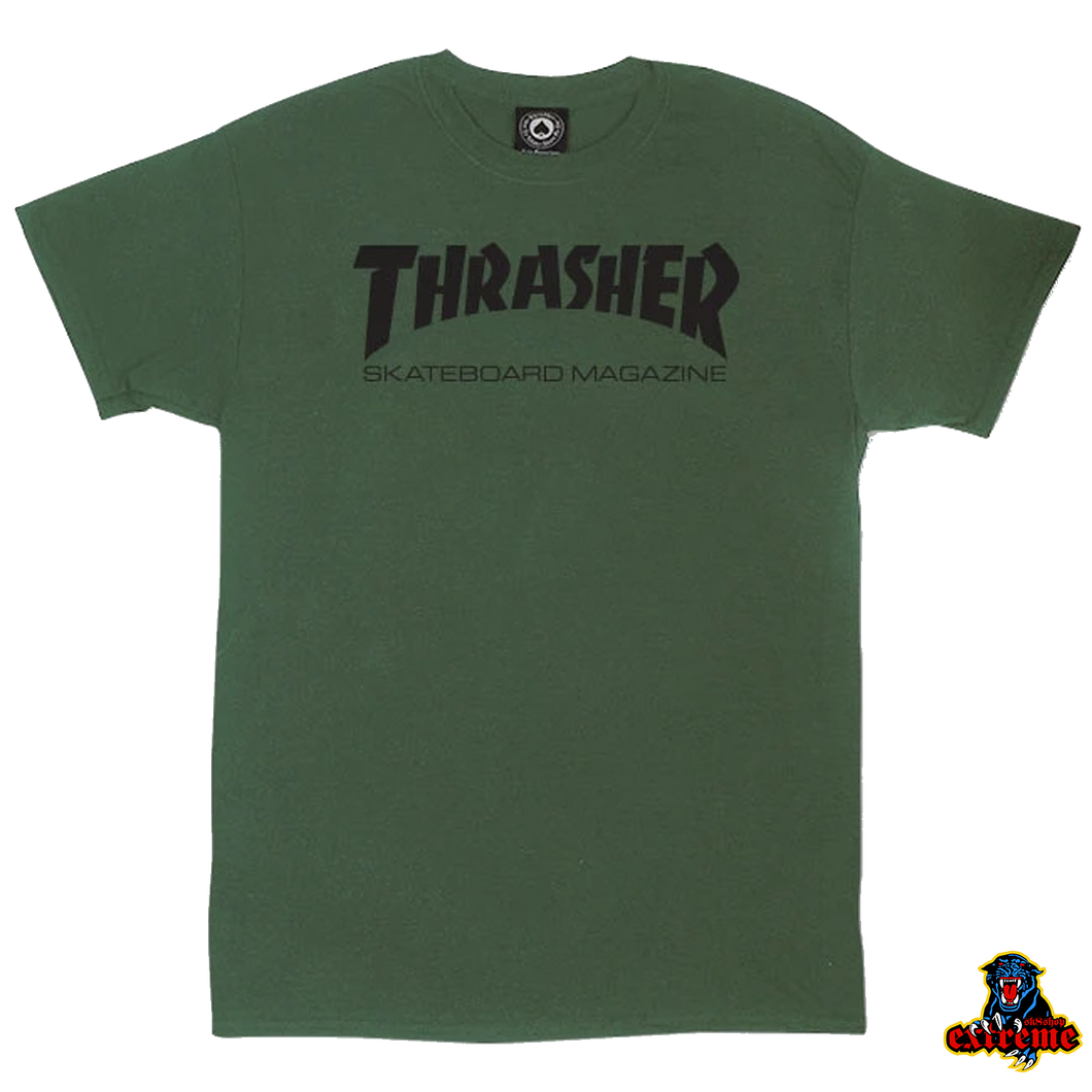 THRASHER T-SHIRT SKATE MAG LOGO Army