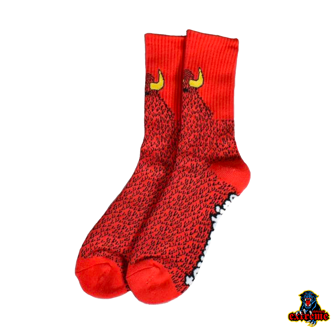TOY MACHINE SOCK Furry Monster Red O/S