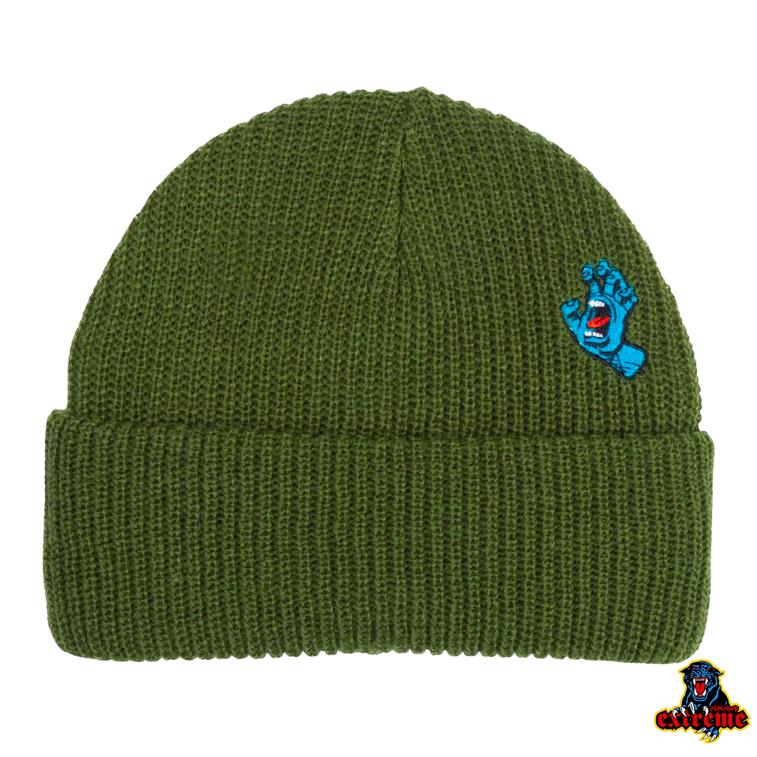 SANTA CRUZ BEANIE Screaming Hand Mini Dill Green O/S Adult
