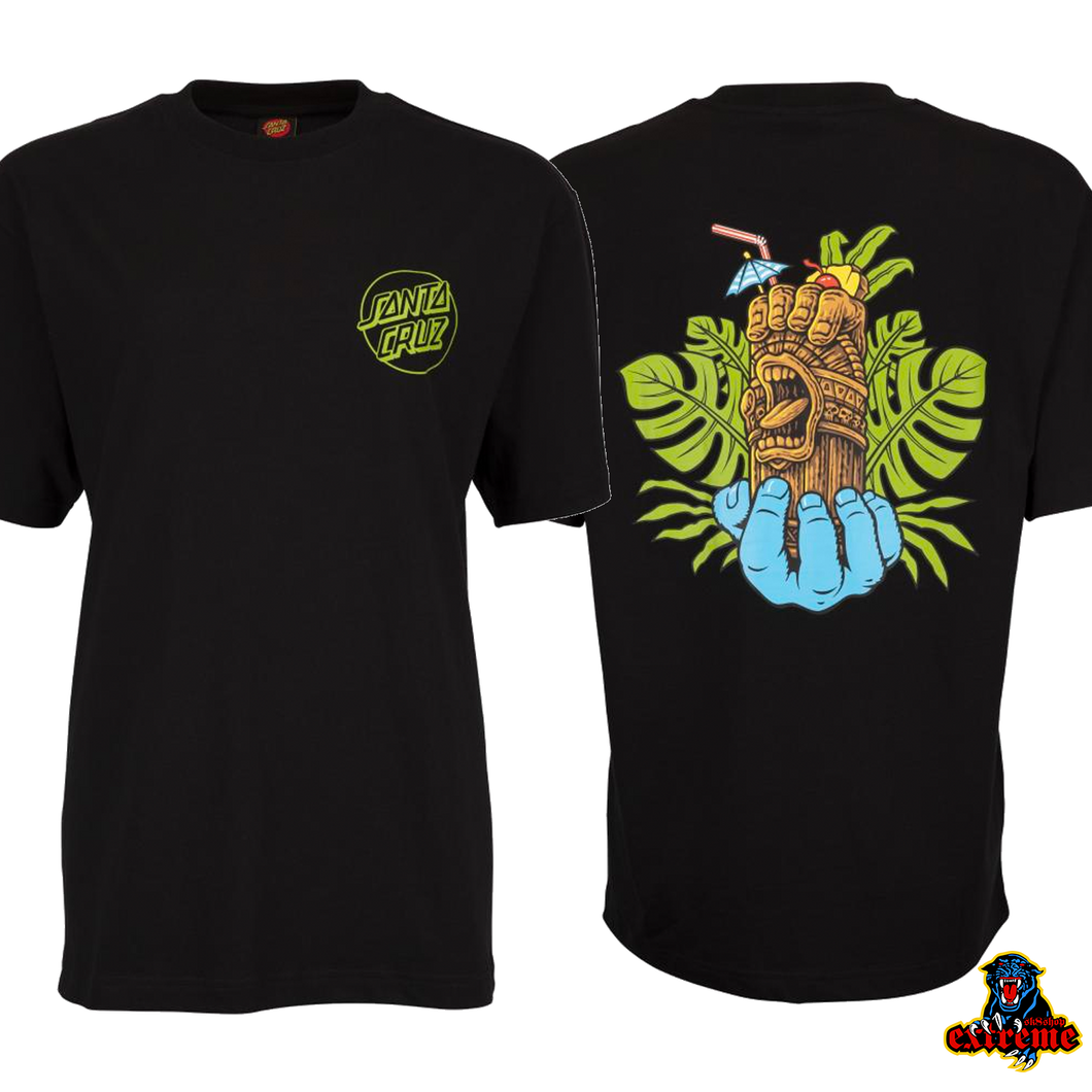 SANTA CRUZ T-Shirt Tiki Hand Black