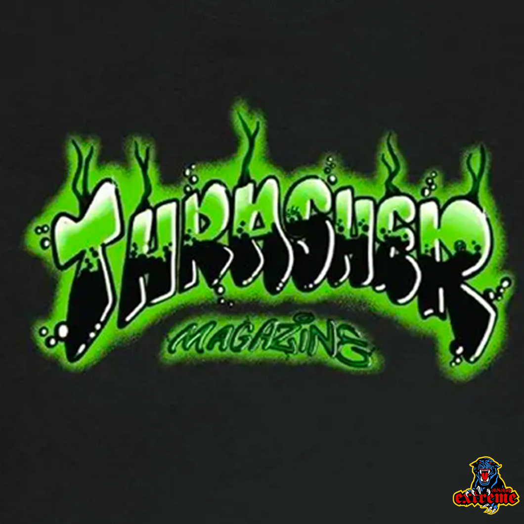 THRASHER T-SHIRT AIRBRUSH Black