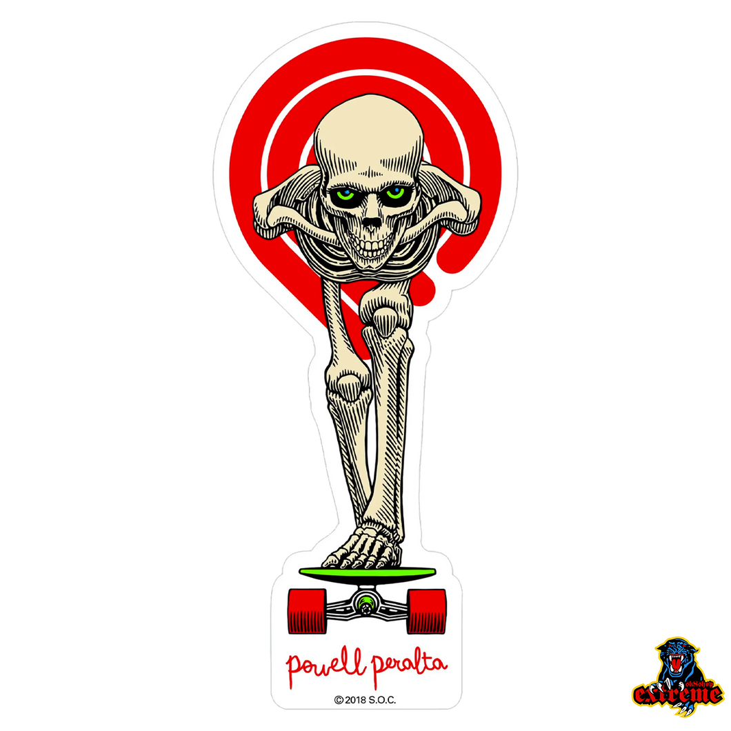 POWELL PERALTA STICKER Tucking Skeleton 3.65
