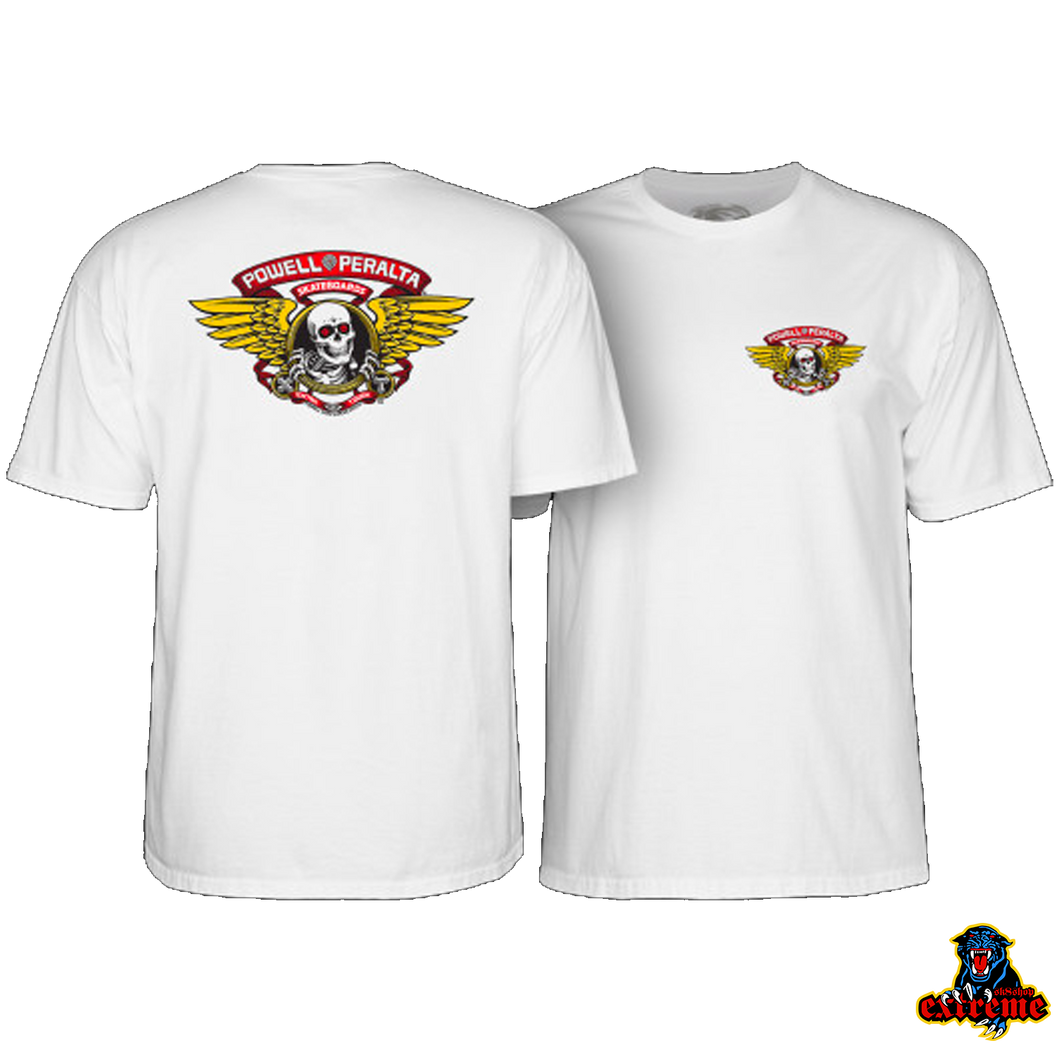 POWELL PERALTA  T-SHIRT WINGED RIPPER White