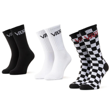 Load image into Gallery viewer, VANS CHECKERBOARD CREW (3PACK)II Black-White-Checkerboard
